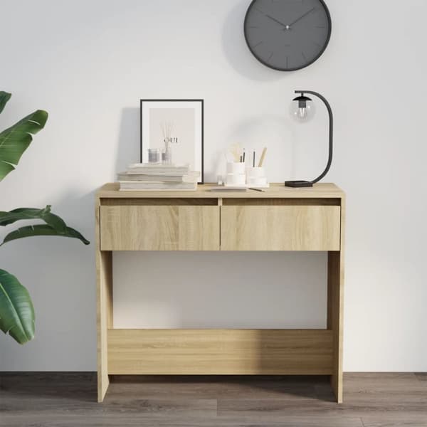 vidaXL Konsolipöytä Sonoma-tammi 89x41x76,5 cm tekninen puu - Apupöydät