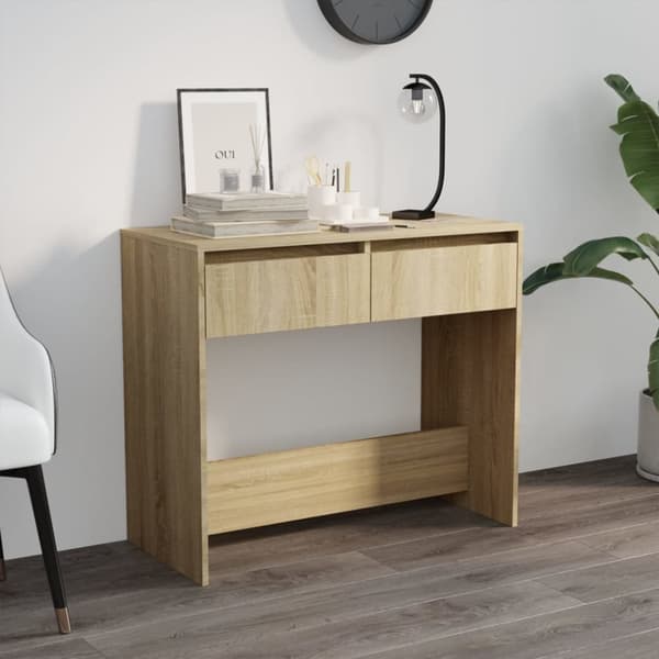 vidaXL Konsolipöytä Sonoma-tammi 89x41x76,5 cm tekninen puu - Apupöydät