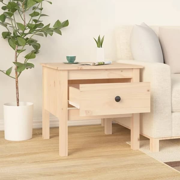 vidaXL sidebord 50x50x49 cm massivt fyrretræ -  Sideborde