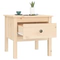 Miniatyrbillede 6 af 11: vidaXL sidebord 50x50x49 cm massivt fyrretræ -  Sideborde