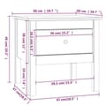 Miniatyrbillede 11 af 11: vidaXL sidebord 50x50x49 cm massivt fyrretræ -  Sideborde