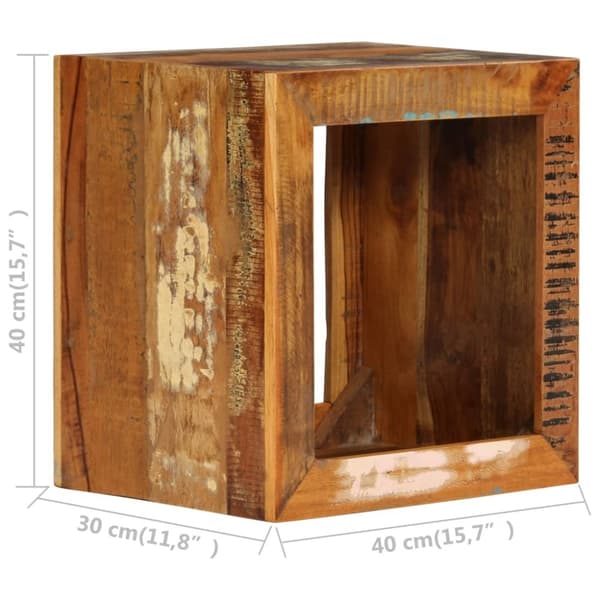 vidaXL Jakkara 40x30x40 cm kierrätetty täyspuu -  Apupöydät