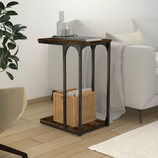 vidaXL sidebord 40x30x60 cm konstrueret træ røget egetræsfarve -  Sideborde