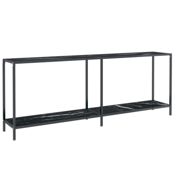 vidaXL Konsolbord svart 200x35x75,5 cm härdat glas -  Avlastningsbord