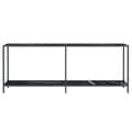 Miniatyrbild 4 av 10: vidaXL Konsolbord svart 200x35x75,5 cm härdat glas -  Avlastningsbord