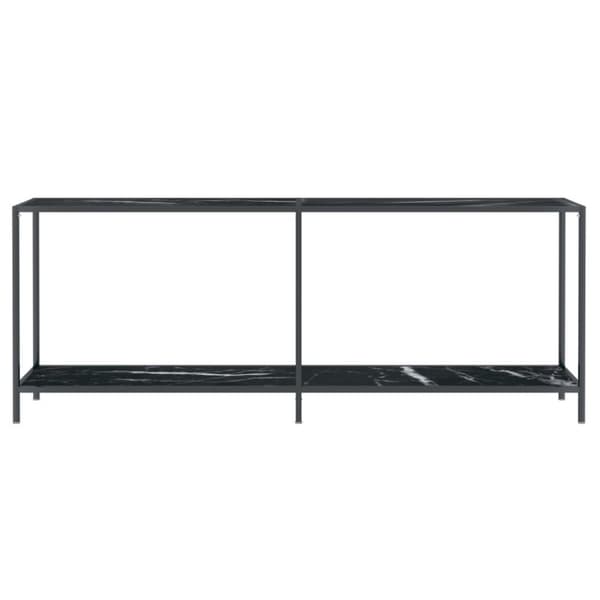 vidaXL Konsolbord svart 200x35x75,5 cm härdat glas -  Avlastningsbord