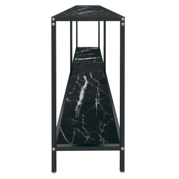 vidaXL Konsolbord svart 200x35x75,5 cm härdat glas -  Avlastningsbord