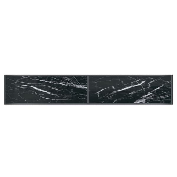 vidaXL Konsolbord svart 200x35x75,5 cm härdat glas -  Avlastningsbord