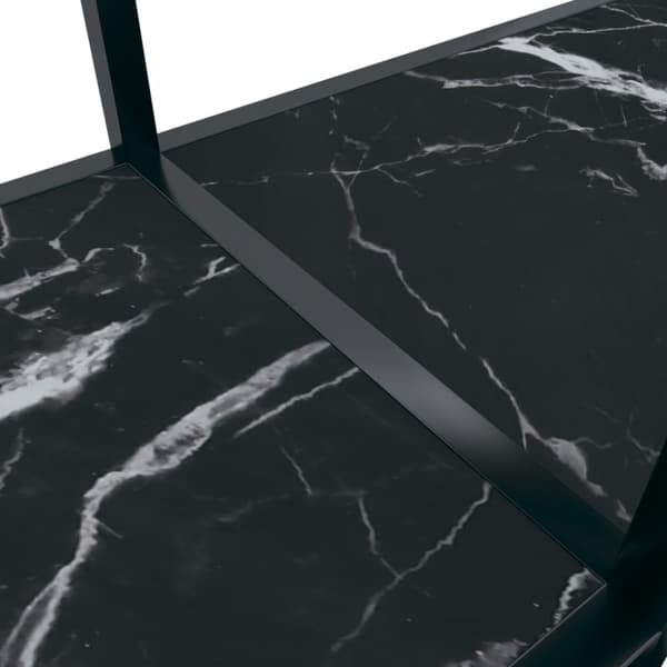 vidaXL Konsolbord svart 200x35x75,5 cm härdat glas -  Avlastningsbord