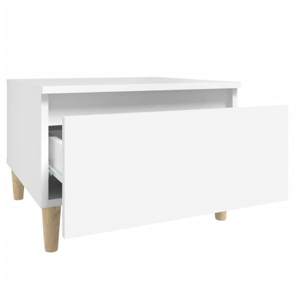 vidaXL Sidobord 2 st vit 50x46x35 cm konstruerat trä - Avlastningsbord