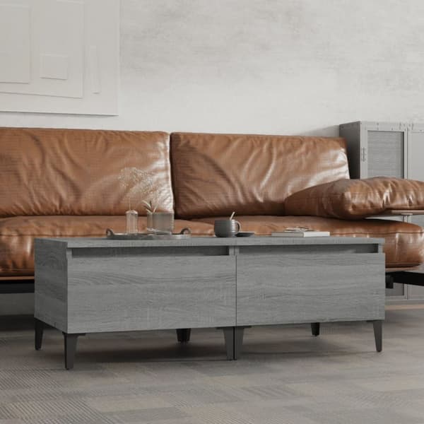 vidaXL sideborde 2 stk. 50x46x35 cm konstrueret træ grå sonoma-eg -  Sideborde