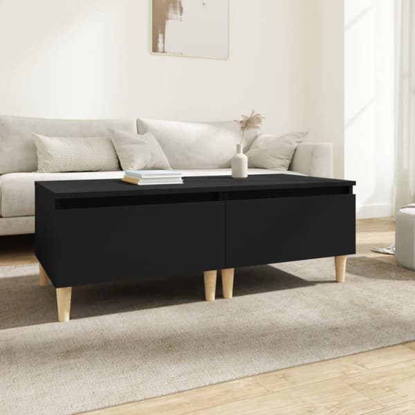 vidaXL sideborde 2 stk. 50x46x35 cm konstrueret træ sort - Sideborde