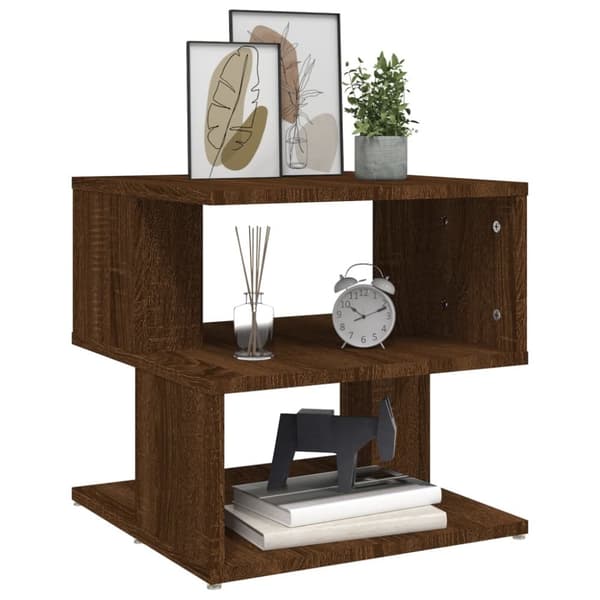 vidaXL sidebord 40x40x40 cm konstrueret træ brun egetræ -  Sideborde