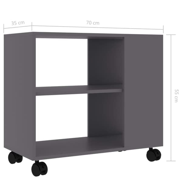 vidaXL Sivupöytä harmaa 70x35x55 cm tekninen puu -  Apupöydät