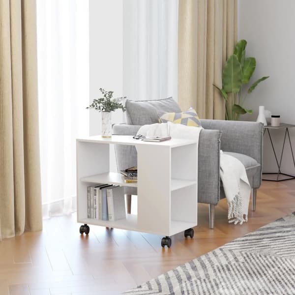 vidaXL sidebord 70x35x55 cm konstrueret træ hvid -  Sideborde