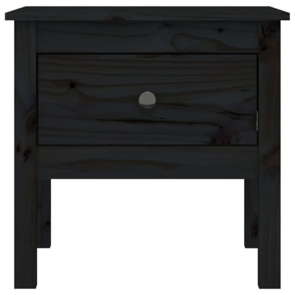 vidaXL sidebord 50x50x49 cm massivt fyrretræ sort -  Sideborde