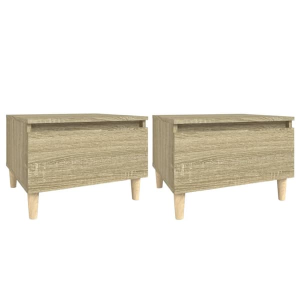 vidaXL Sivupöydät 2 kpl Sonoma-tammi 50x46x35 cm tekninen puu -  Apupöydät