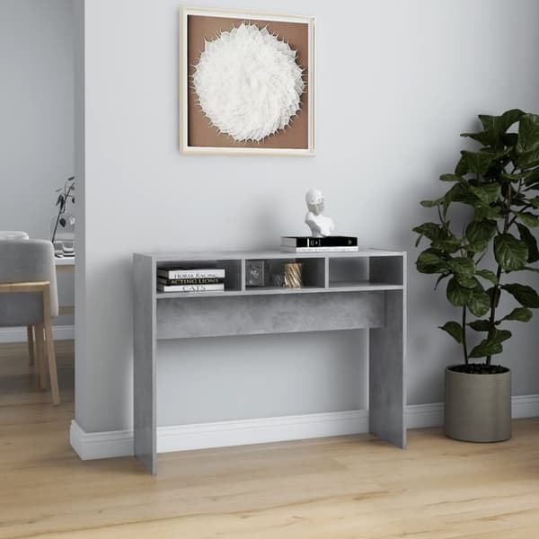 vidaXL Konsolipöytä betoninharmaa 105x30x80 cm tekninen puu -  Apupöydät