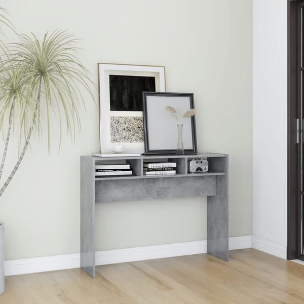 vidaXL Konsolipöytä betoninharmaa 105x30x80 cm tekninen puu -  Apupöydät