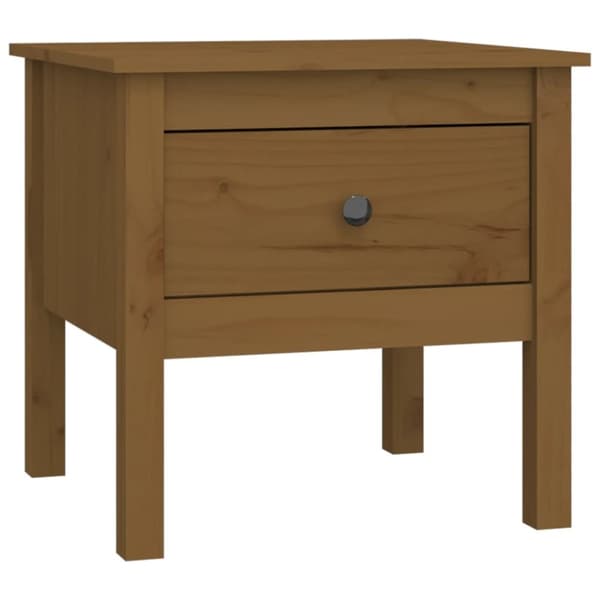 vidaXL Sivupöydät 2 kpl hunajanruskea 50x50x49 cm täysi mänty - Apupöydät