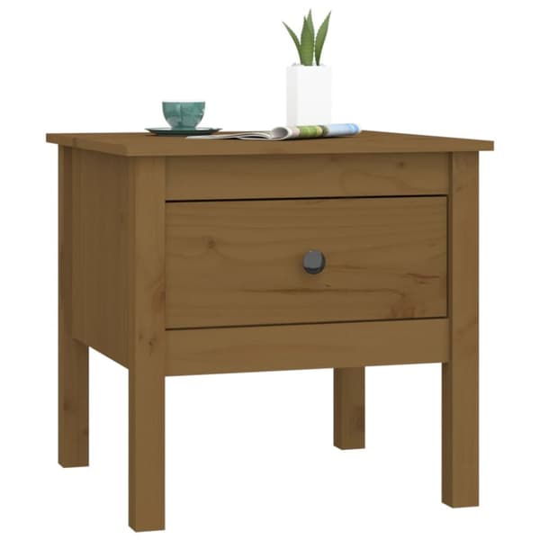 vidaXL Sivupöydät 2 kpl hunajanruskea 50x50x49 cm täysi mänty - Apupöydät