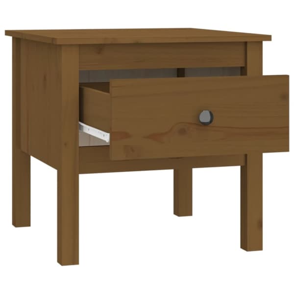 vidaXL Sivupöydät 2 kpl hunajanruskea 50x50x49 cm täysi mänty - Apupöydät