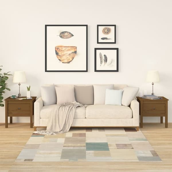 vidaXL Sivupöydät 2 kpl hunajanruskea 50x50x49 cm täysi mänty - Apupöydät