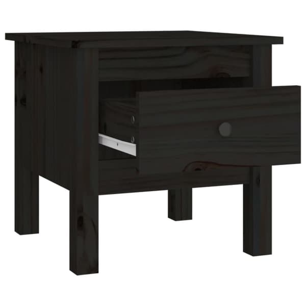 vidaXL Sivupöydät 2 kpl musta 40x40x39 cm täysi mänty -  Apupöydät