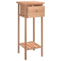 Miniatyrbillede 5 af 10: vidaXL sidebord med skuffe 25x25x60 cm massivt træ valnød -  Sideborde