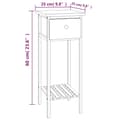 Miniatyrbillede 9 af 10: vidaXL sidebord med skuffe 25x25x60 cm massivt træ valnød -  Sideborde