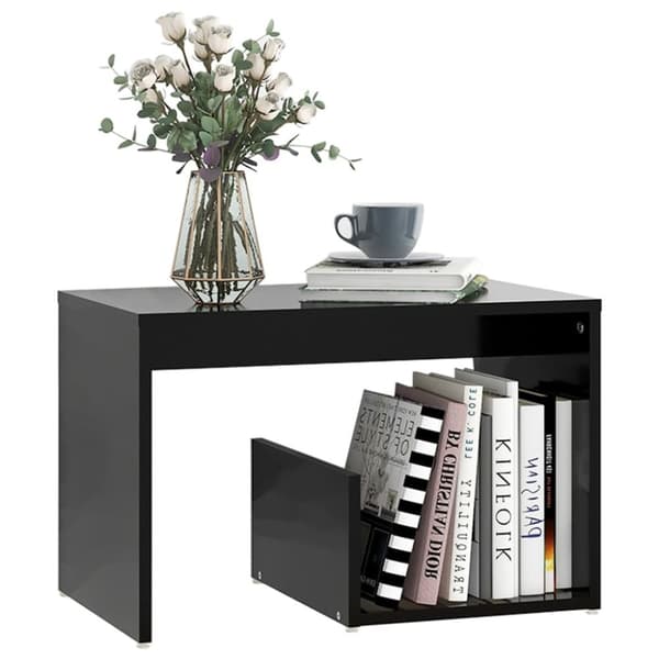 vidaXL sidebord 59x36x38 cm konstrueret træ sort - Sideborde
