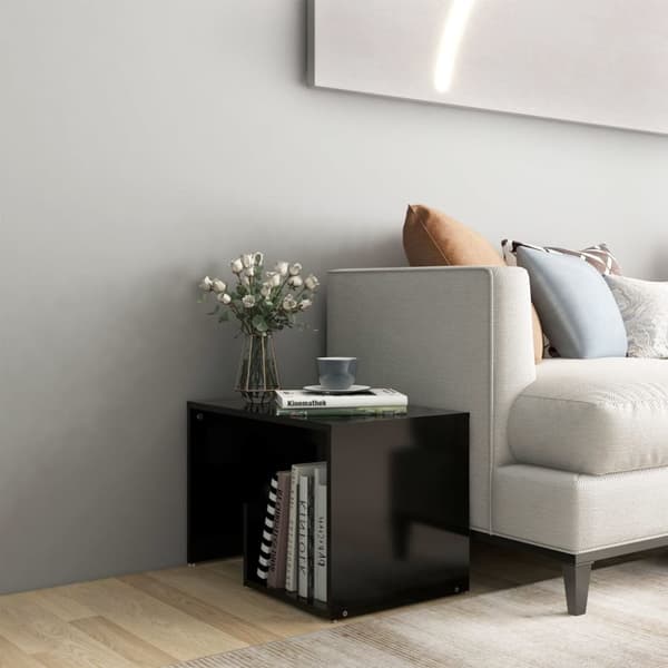 vidaXL sidebord 59x36x38 cm konstrueret træ sort - Sideborde