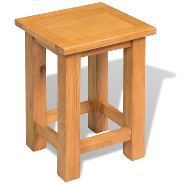 vidaXL endebord 27x24x37 cm massivt egetræ -  Sideborde