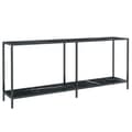 Pikkukuva 3 / 10: vidaXL Konsolipöytä musta 180x35x75,5 cm karkaistu lasi -  Apupöydät