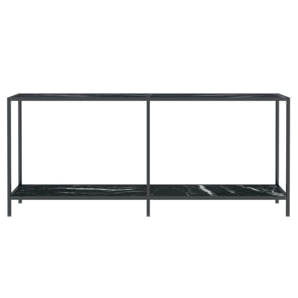 vidaXL Konsolipöytä musta 180x35x75,5 cm karkaistu lasi -  Apupöydät