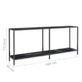 Pikkukuva 9 / 10: vidaXL Konsolipöytä musta 180x35x75,5 cm karkaistu lasi -  Apupöydät