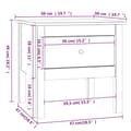 Pikkukuva 11 / 11: vidaXL Sivupöytä harmaa 50x50x49 cm täysi mänty -  Apupöydät