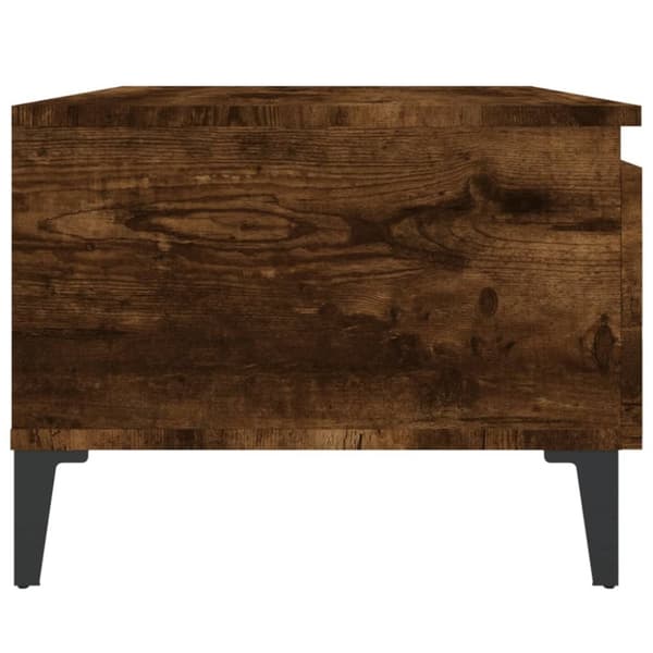vidaXL Soffbord 2 st rökfärgad ek 50x46x35 cm konstruerat trä - Avlastningsbord