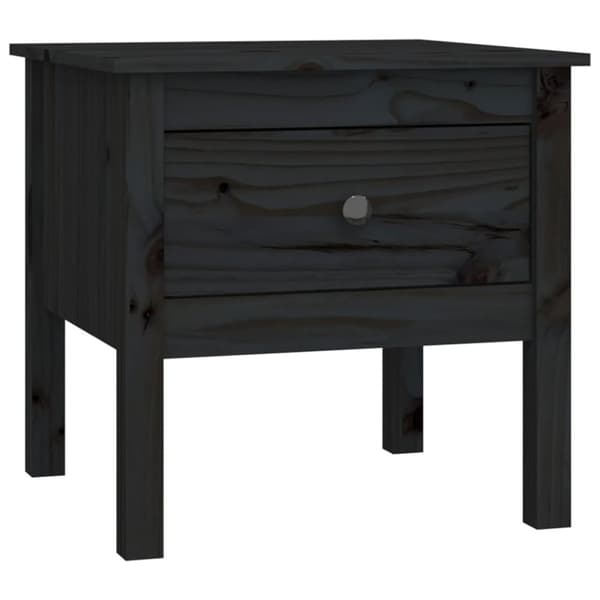 vidaXL Sivupöydät 2 kpl musta 50x50x49 cm täysi mänty -  Apupöydät