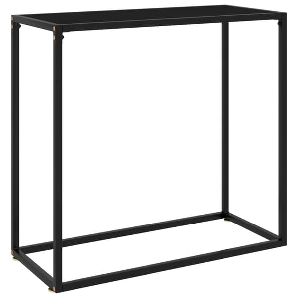 vidaXL Konsolbord svart 80x35x75 cm härdat glas - Avlastningsbord