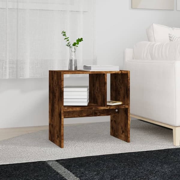 vidaXL Soffbord rökfärgad ek 50x30x50 cm konstruerat trä -  Avlastningsbord