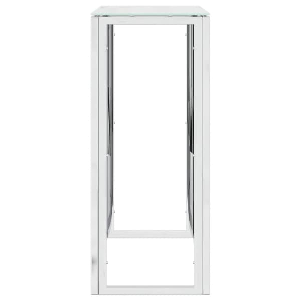 vidaXL Konsolipöytä 70x30x70 cm ruostumaton teräs ja lasi - Apupöydät
