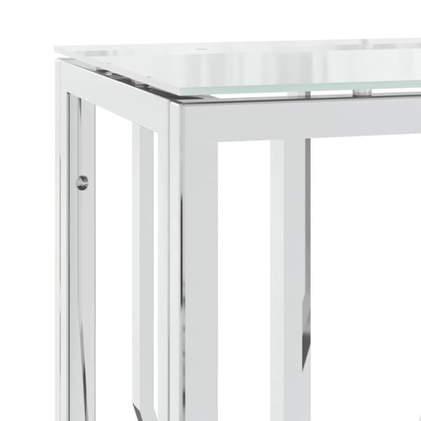 vidaXL Konsolipöytä 70x30x70 cm ruostumaton teräs ja lasi - Apupöydät