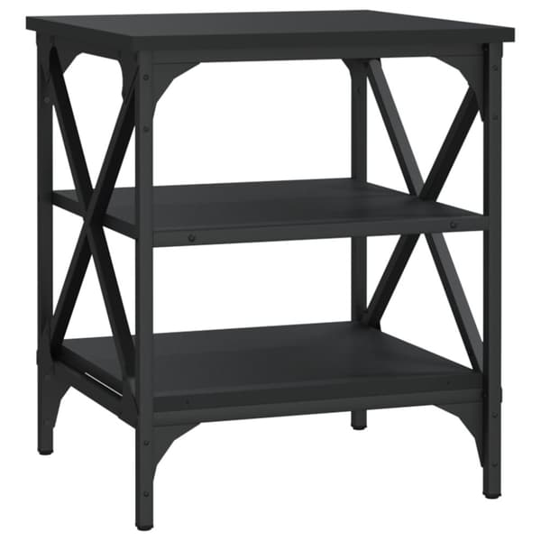 vidaXL sideborde 2 stk. 40x42x50 cm konstrueret træ sort - Sideborde