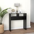 Miniatyrbillede 4 af 9: vidaXL konsolbord 78x30x80 cm konstrueret træ sort -  Sideborde