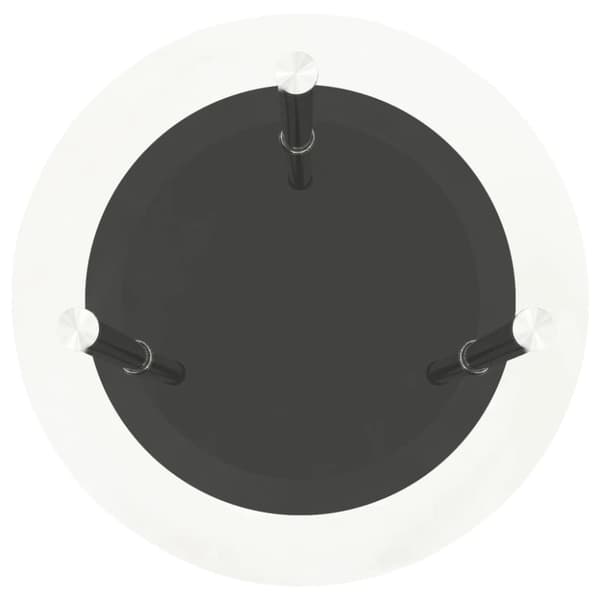 vidaXL 2-kerroksinen sivupöytä läpinäkyvä ja musta 38cm karkaistu lasi - Apupöydät