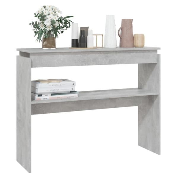 vidaXL Konsolipöytä betoninharmaa 102x30x80 cm tekninen puu -  Apupöydät