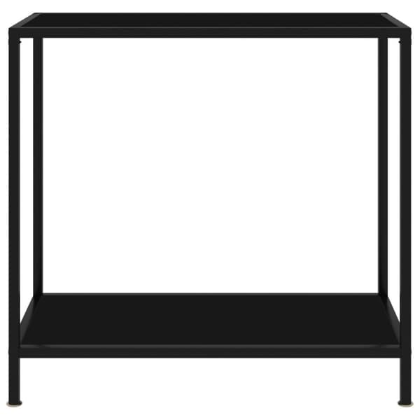 vidaXL konsolbord 80x35x75 cm hærdet glas sort -  Sideborde