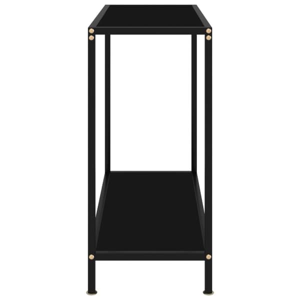 vidaXL konsolbord 80x35x75 cm hærdet glas sort -  Sideborde