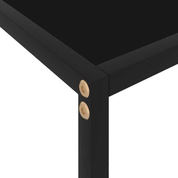 vidaXL konsolbord 80x35x75 cm hærdet glas sort -  Sideborde